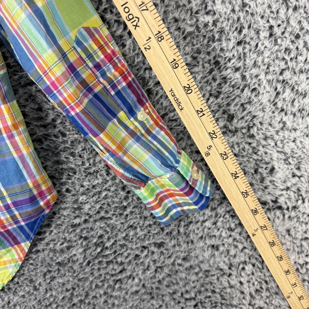 Polo Ralph Lauren Shirt Mens Medium Multicolor Plaid Classic Fit Button Down - Picture 15 of 16